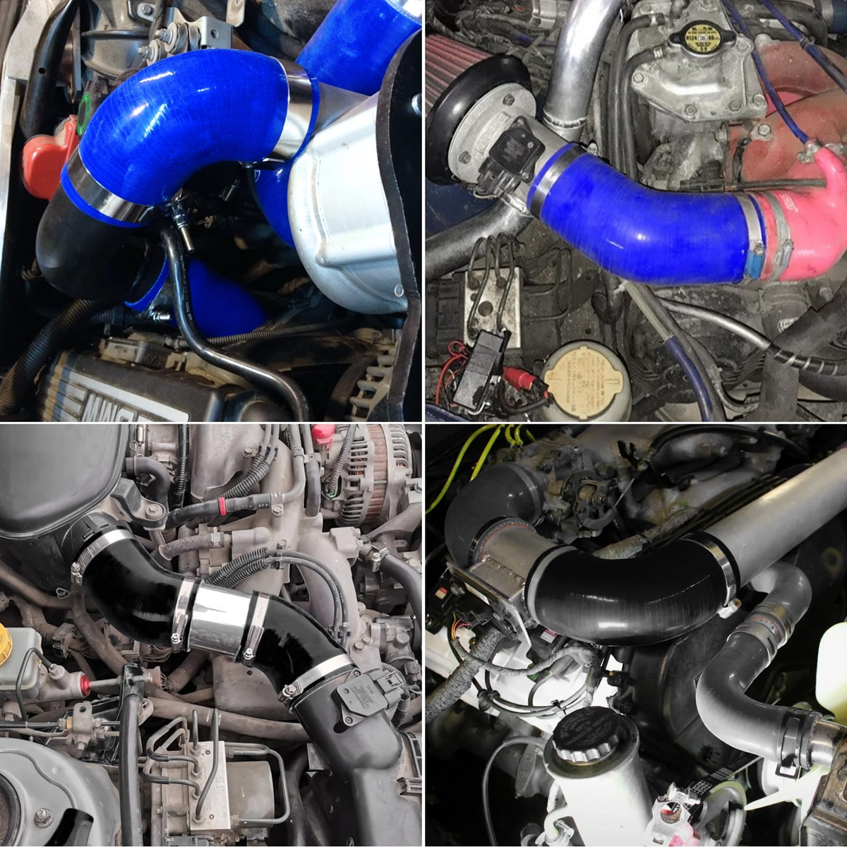 2.5 Inch Silicone Hose Elbow, 45 Degree High Performance Coupler Silicone Hose ID 2.5”/63mm for Semi Truck Intercooler Intake Piping- Blue