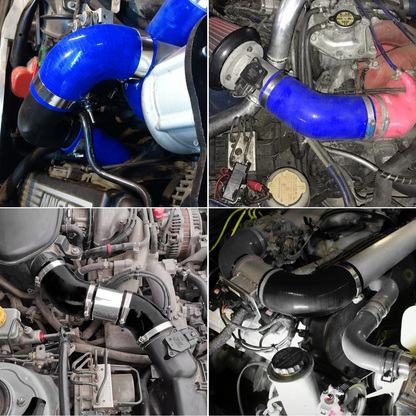 2.5 Inch Silicone Hose Elbow, 45 Degree High Performance Coupler Silicone Hose ID 2.5”/63mm for Semi Truck Intercooler Intake Piping- Blue