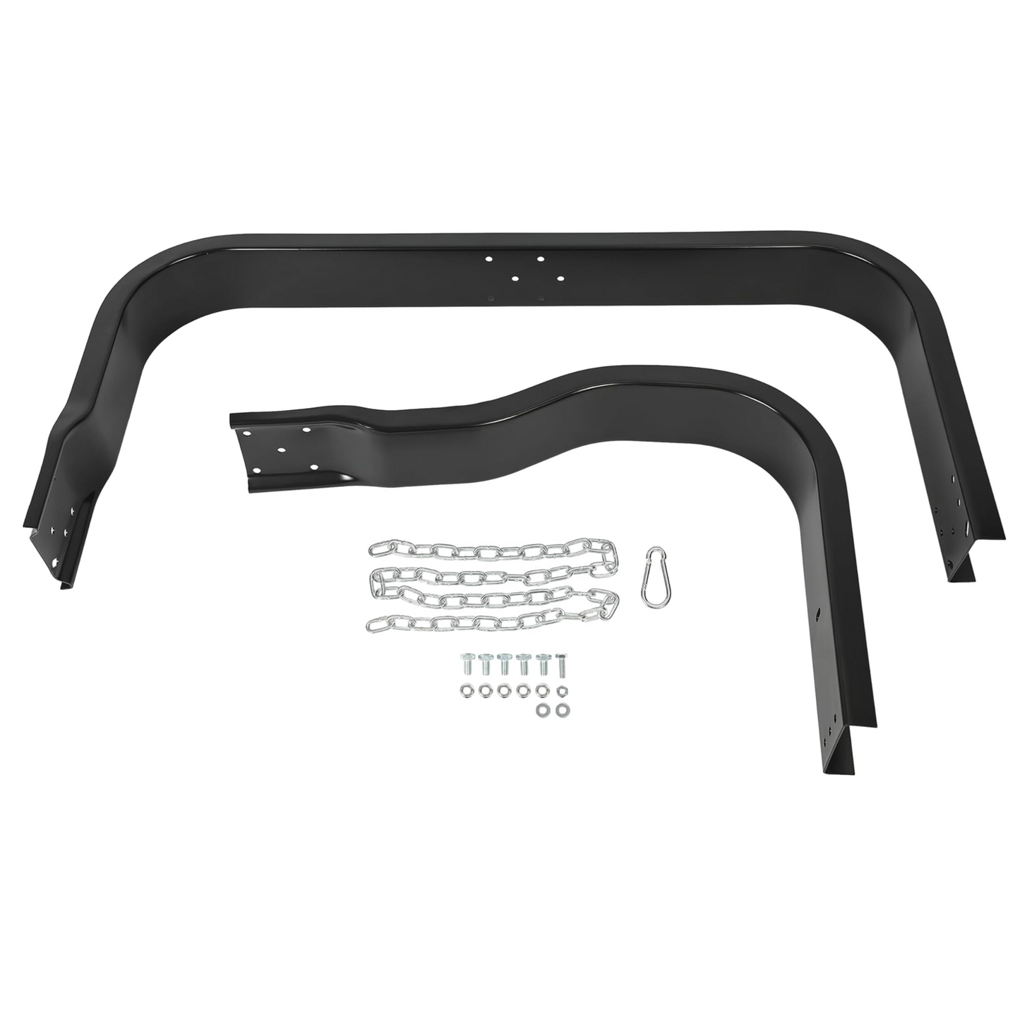 Spare Tire Carrier with Mounting Replacement for Freightliner Volvo Kenworth Mack International Peterbilt, Glossy Black