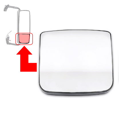 Wide Angle Small Lower Convex Door Mirror Glass Replacement for Volvo VNL 2004–2023