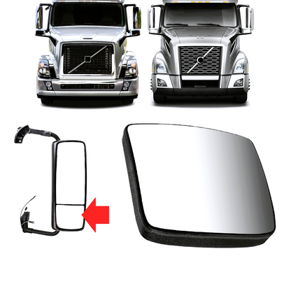 Wide Angle Small Lower Convex Door Mirror Glass Replacement for Volvo VNL 2004–2023