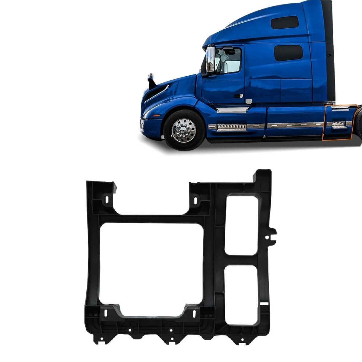 Volvo VNL 2018+ Step Fairing reinforcement  Large  SUPPORT Left Driver Side