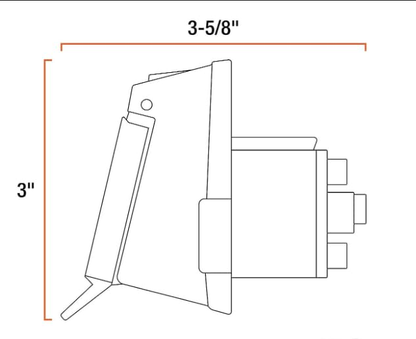 7-Way Round Wiring Harness Vehicle-Side Socket, SAE J560 Style Die-Cast Zinc Housing, 7 Pin Round Connector for RV Semi Truck Trailer