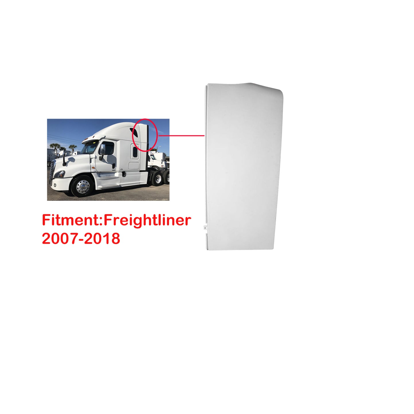 Freightliner Cascadia 2008-2017 Cab Cabin Rear Upper Fairing Left Driver Side