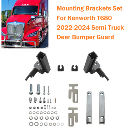 Mounting Bracket for Kenworth T680 2022+Front Bumper Deer Guard
