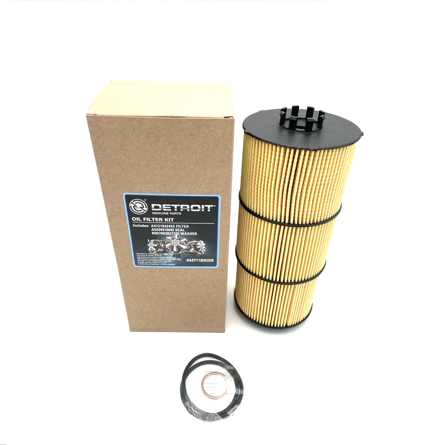 Detroit Diesel OIL FILTER KIT, DDE A4711800209 Genuine OEM Oil Filter for Freightliner DD13 DD15 DD16 ENGINE