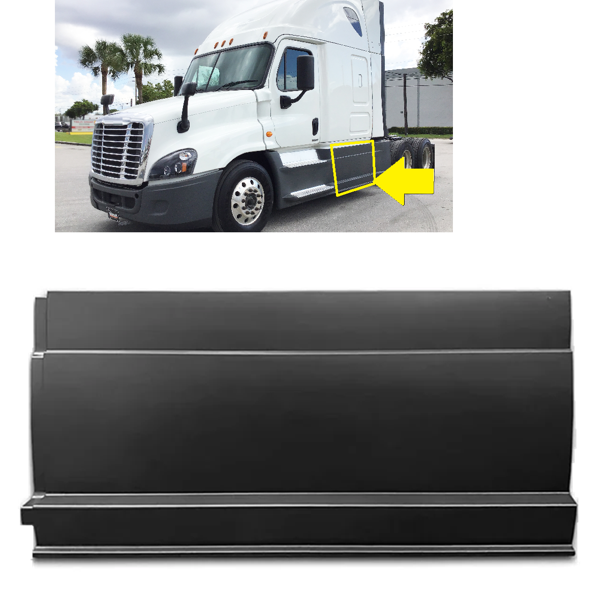 Freightliner Cascadia 2008-2017 Middle Fairing Panel Left Driver Side