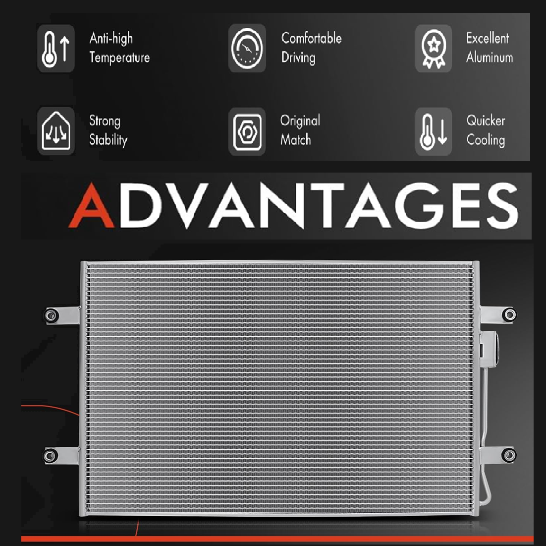 Freightliner Cascadia 2018+ AC Condenser | Air Conditioning Condenser A2272870000