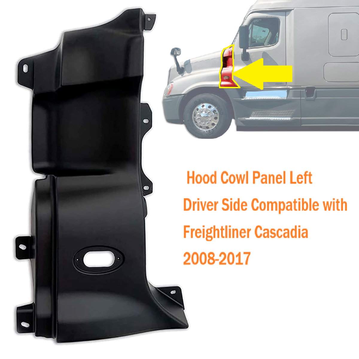 Freightliner Cascadia 2008-2017 Hood Cowl Panel, A18-64907-003 A18-64907-002