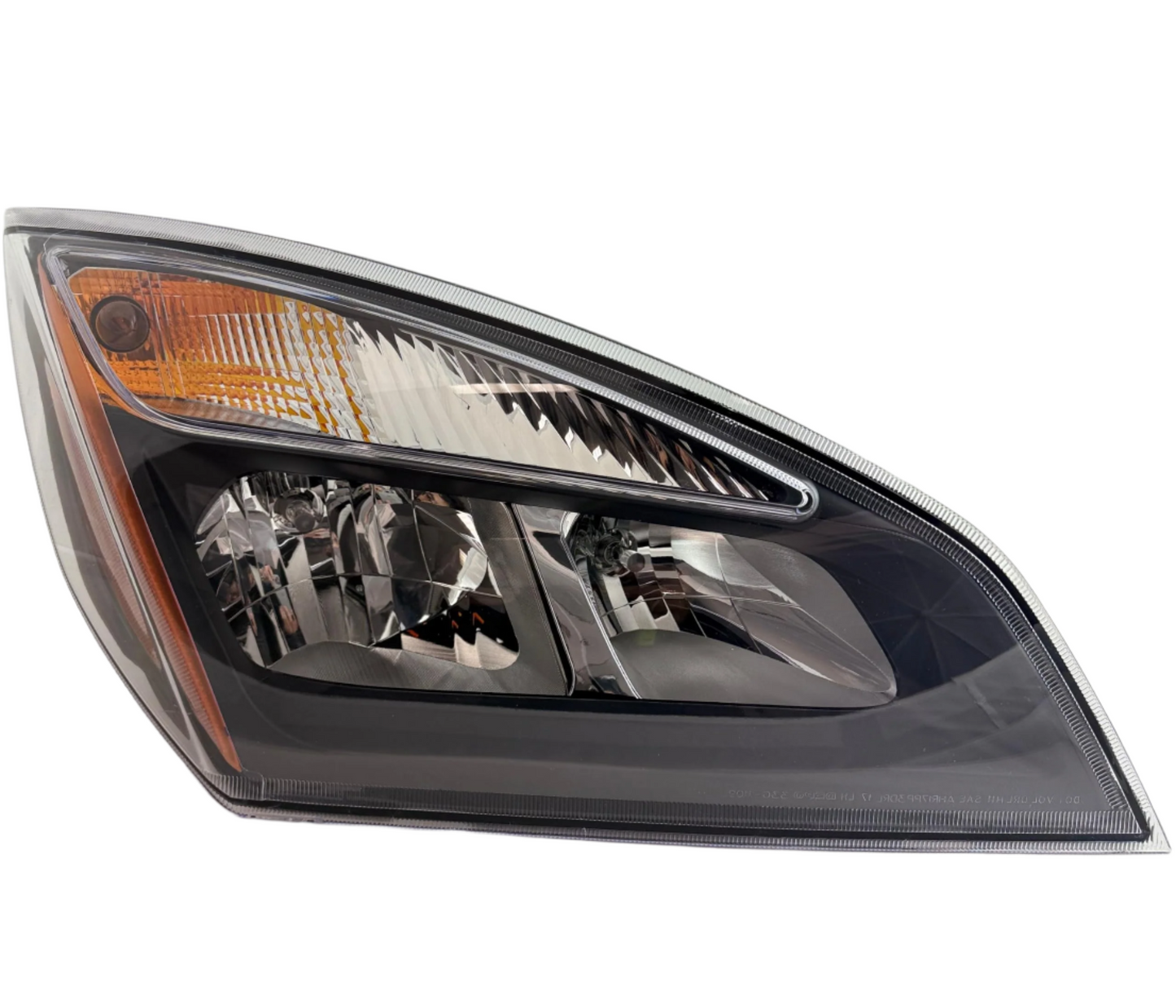 Headlamp Replacement for Freightliner Cascadia 2018 2019 2020 2021 2022 2023 2024 Halogen Headlight Assembly, Black Housing