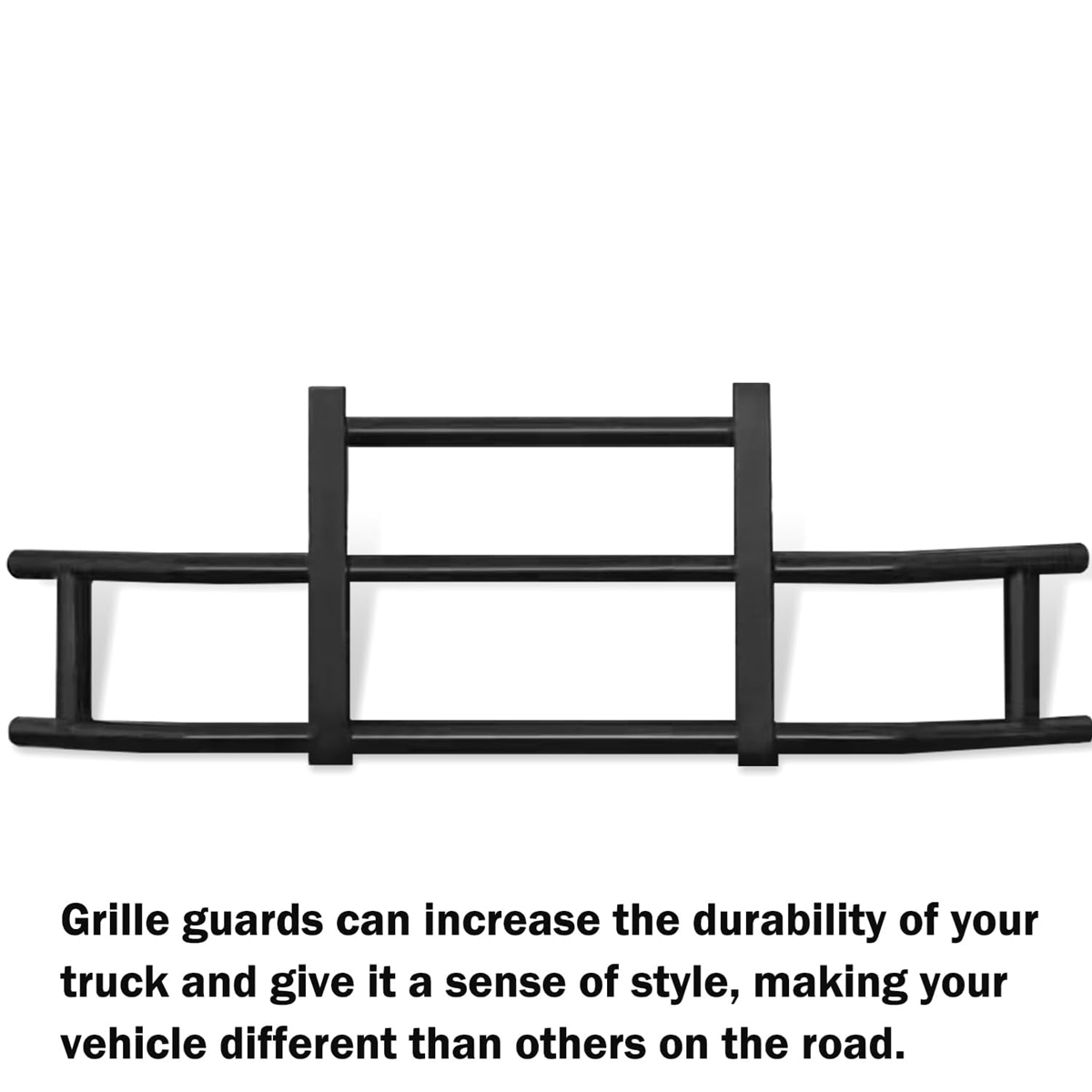 Iron Black Deer Guard Bumper w/o bracket for Semi Truck，Trailer