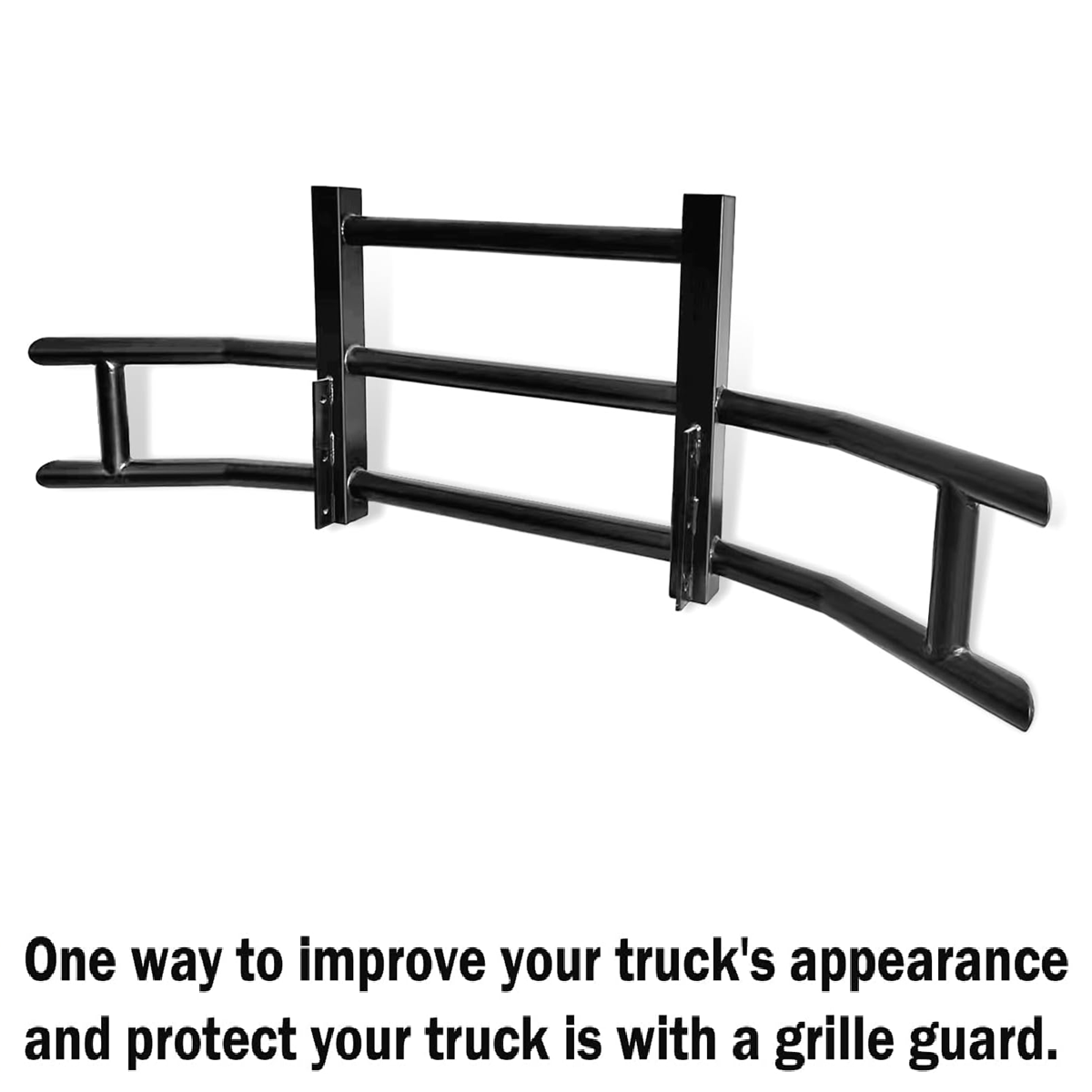 Iron Black Deer Guard Bumper w/o bracket for Semi Truck，Trailer
