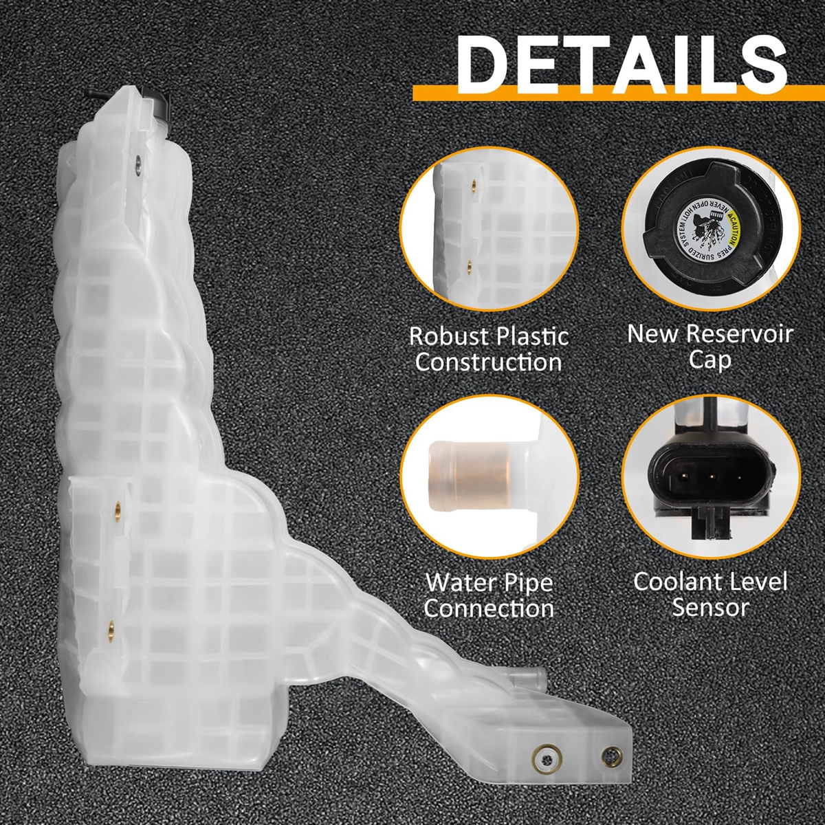 Coolant Reservoir Tank for Peterbilt 579 Kenworth T880 T680 2013 2014 2015 2016 2017 2018 2019 2020 2021 | DR104002