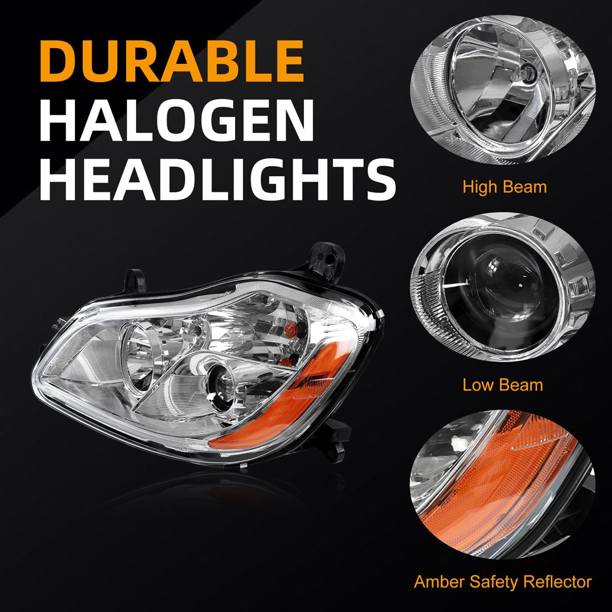 Kenworth T680 2013-2021 Headlight Left side Halogen | P546164100