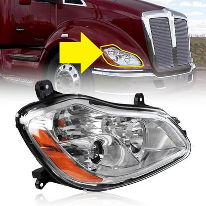 Kenworth T680 2013-2021 Headlight Right Passenger Side Halogen Headlamp P54-6103-11000