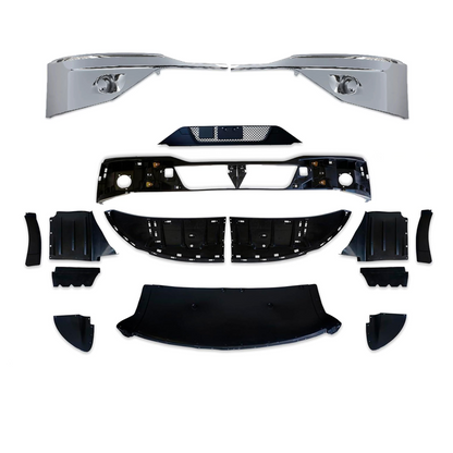 Kenworth T680 NEXT GEN 2022+ 前保险杠（无雾灯孔）镀铬