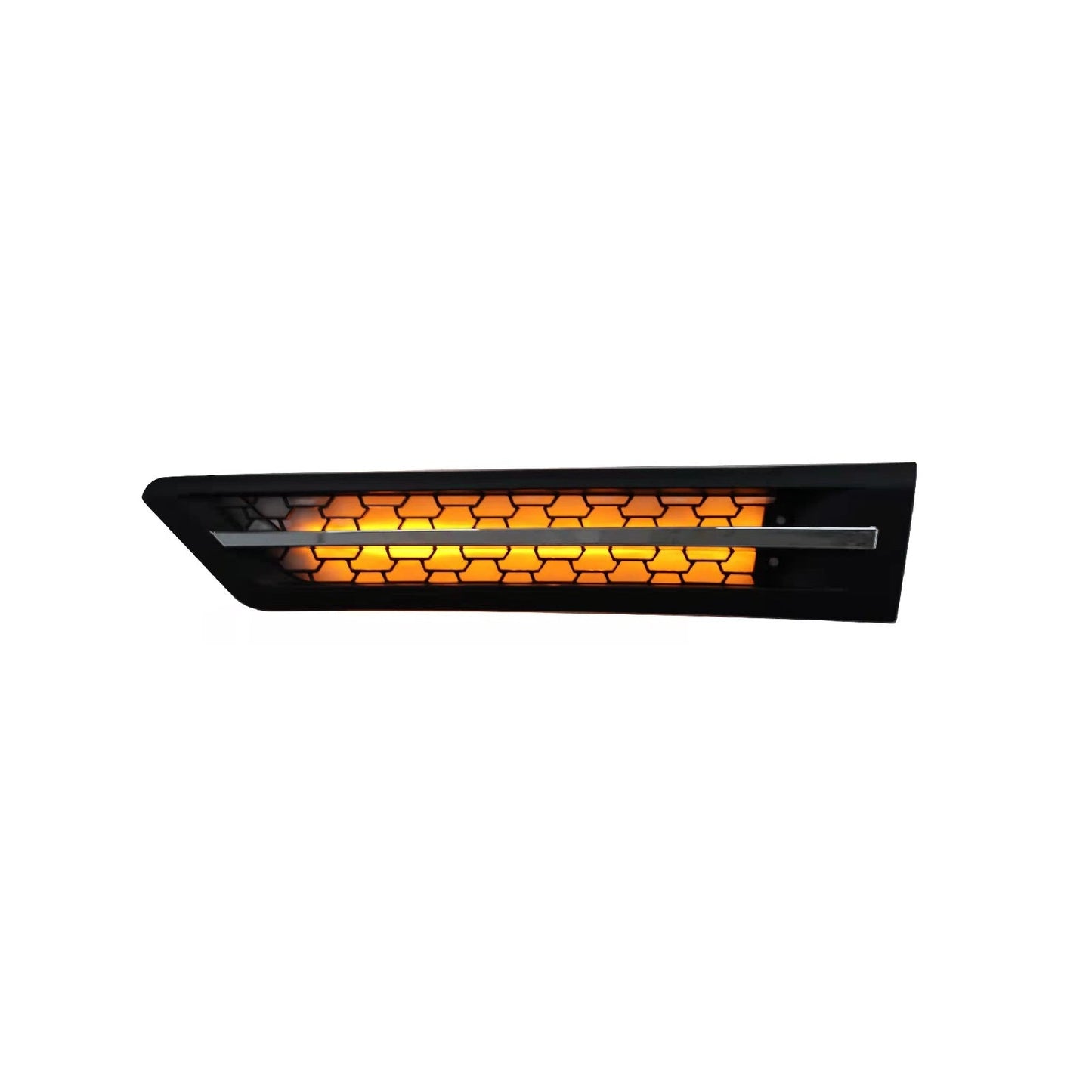 Freightliner Cascadia 2018-2024 hood Air Intake Cover grille with Amber Marker Light 12V