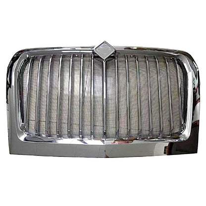 International LT 625 Front Grille with Bug Screen, Chrome 2014-2018