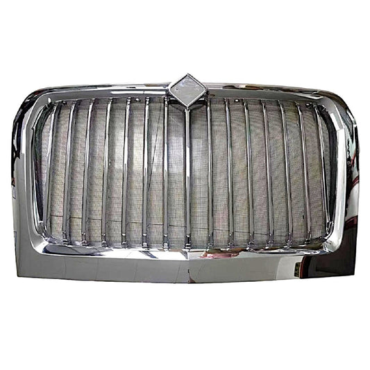 International LT 625 Front Grille with Bug Screen, Chrome