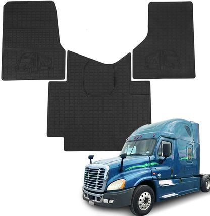 Freightliner Cascadia 2008-2017 Truck Floor Mats 3PCS Latex/Black