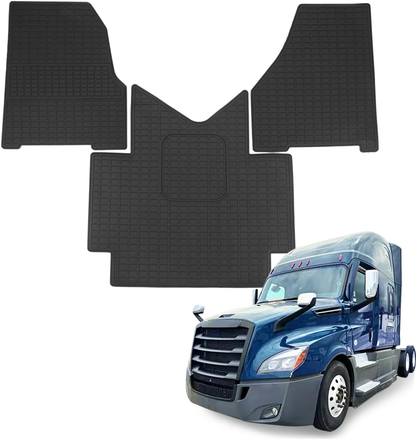 Freightliner Cascadia 2018-2023 Truck Floor Mats 3PCS Latex/Black