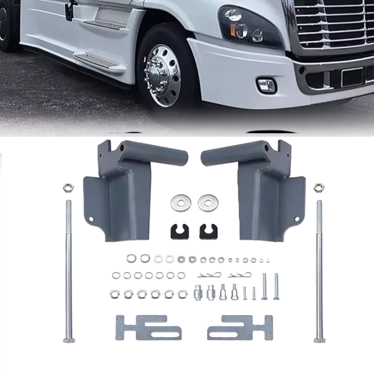 Mounting Brackets for Freightliner Cascadia 2008-2017 Deer Guard Bumper
