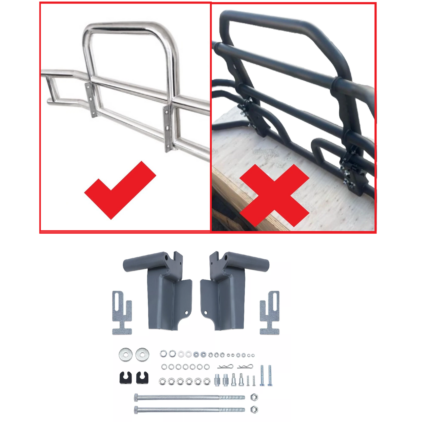 Mounting Brackets for Freightliner Cascadia 2008-2017 Deer Guard Bumper