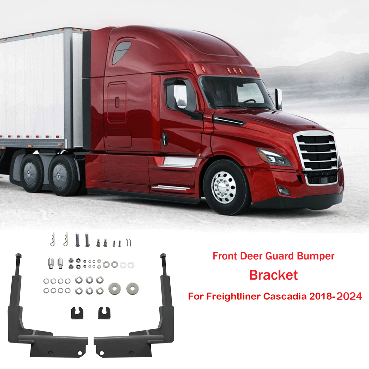 Mounting Bracket for Freightliner Cascadia 2018-2024 Front Deer Guard Bumper