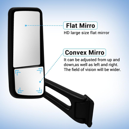 PETERBILT 579 2013-2021 Door Mirror Assembly Power Heated Mirror Left Driver Side Chrome