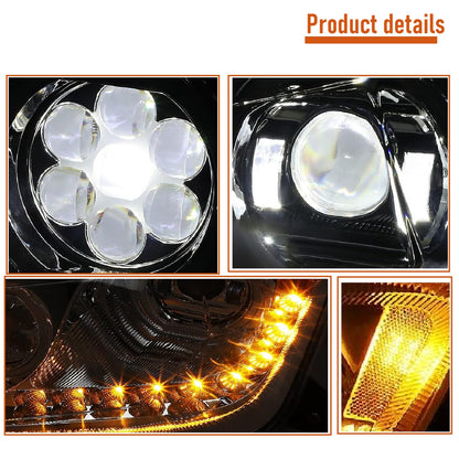 Peterbilt 579/587 2011-2020 Full LED Headlight Chrome