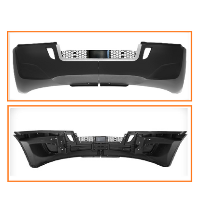 Freightliner Cascadia 2018-2025 Front Bumper, with CHROME Center TRIM, Radar Cover and NO fog light hole