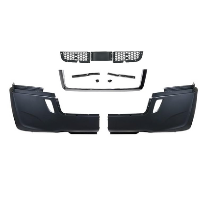 Freightliner Cascadia 2018-2025 Front Bumper, with CHROME Center TRIM, Radar Cover and NO fog light hole