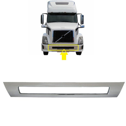 Volvo VNL 2004-2015 Bumper center Stripe cover, chrome center bumper trim