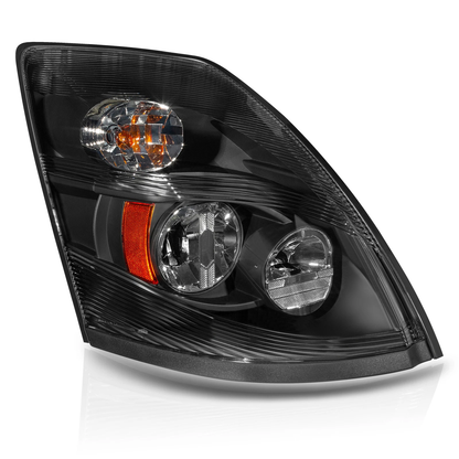 Volvo VNL 2004-2017 LED Headlight Black Housing