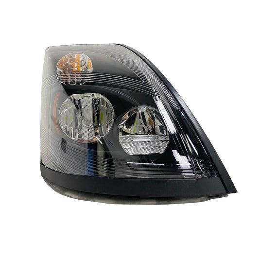 Volvo VNL 2004-2017 LED Headlight Black Housing